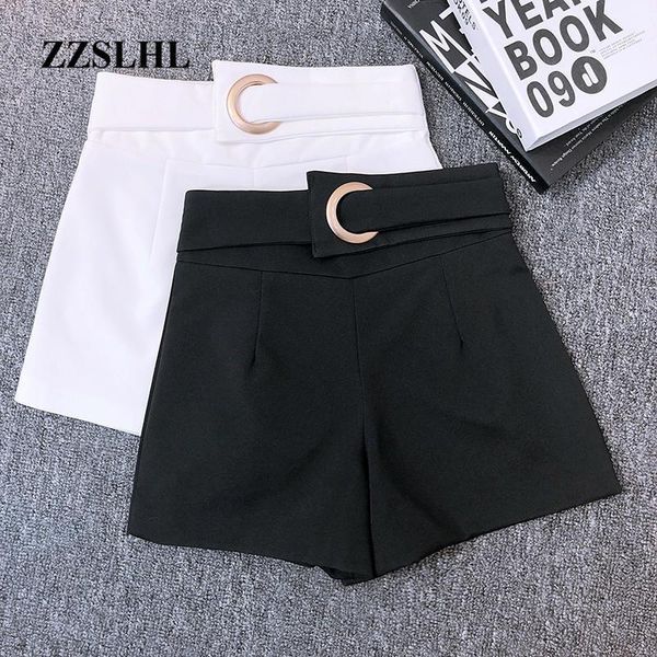 

women's shorts fashion women high waist slim short spring summer, White;black
