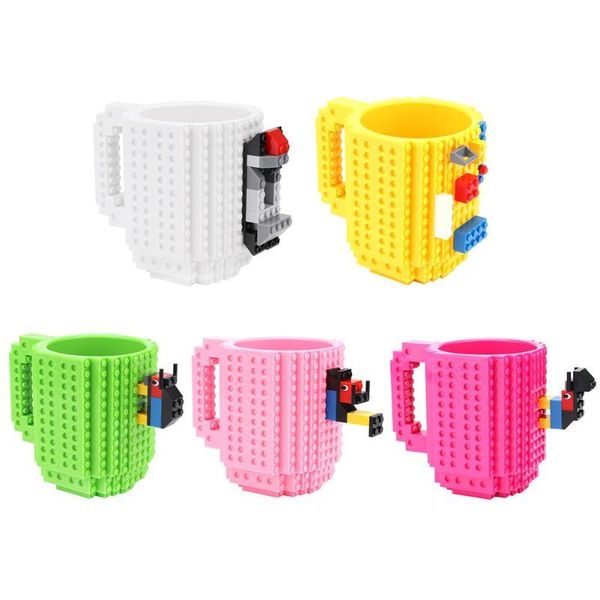 

350ml cup for milk coffee build-on brick type mug cups water holder building blocks design gift q1218
