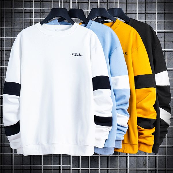 

autumn sweatshirt men high street hoodies mens patchwork sweatshirts spring fashion streetwear kg-134, Black