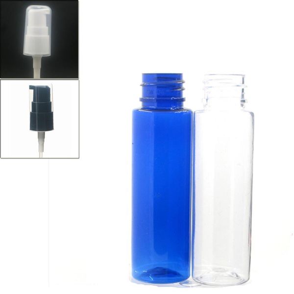 

30 мл пустой ясный / синий цилиндр пластиковые бутылки бутылки питомцев с белым / черным насосом лечения x 10 30 мл пустой wmtlpq