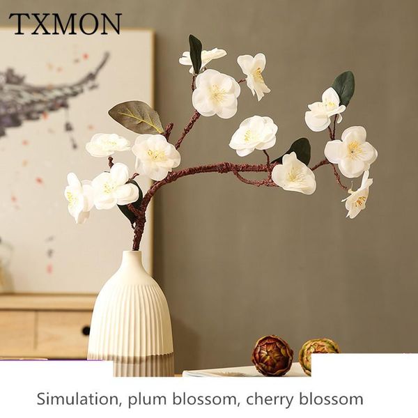

simulation plum blossom peach blossom cherry branch living room plum fake flower zen flower arrangement ornament