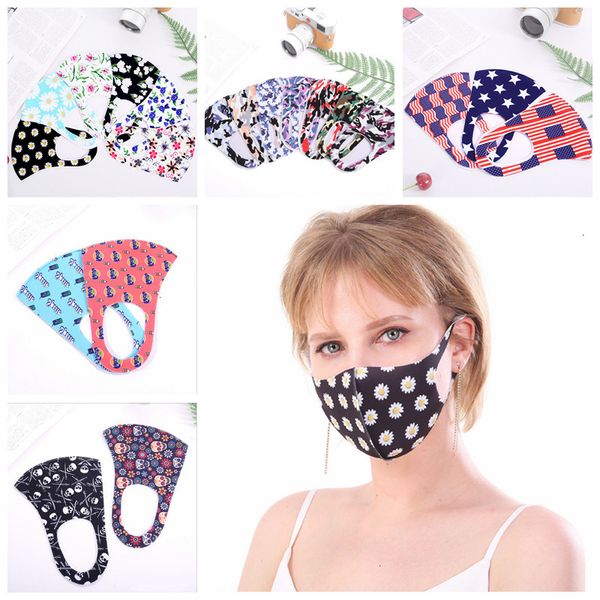 

printed fashion face reusable camouflage ice mask silk sunscreen dustproof breathable masks yya259 100pcsin stock124455
