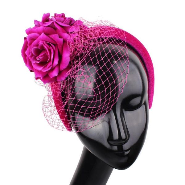 

hair accessories elegant princess occasion flower band mesh wedding headwar for bride net fashion lady fascinators headband