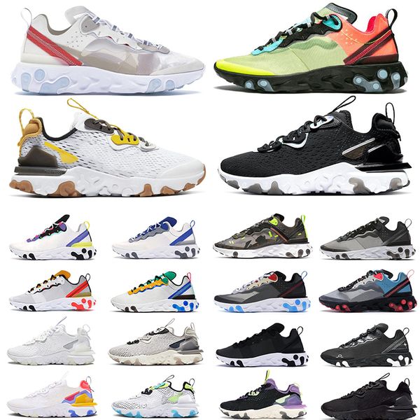 

react vision element 55 87 running shoes for men women trainers anthracite iridescent camo solar red multi-color outdoor mens sports sneaker