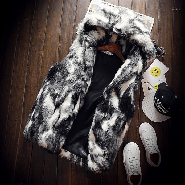 

winter faux fur men's vest s m  2xl men and women hooded vests slim warm and comfortable clothing romantic couple waistcoat1, Black;white