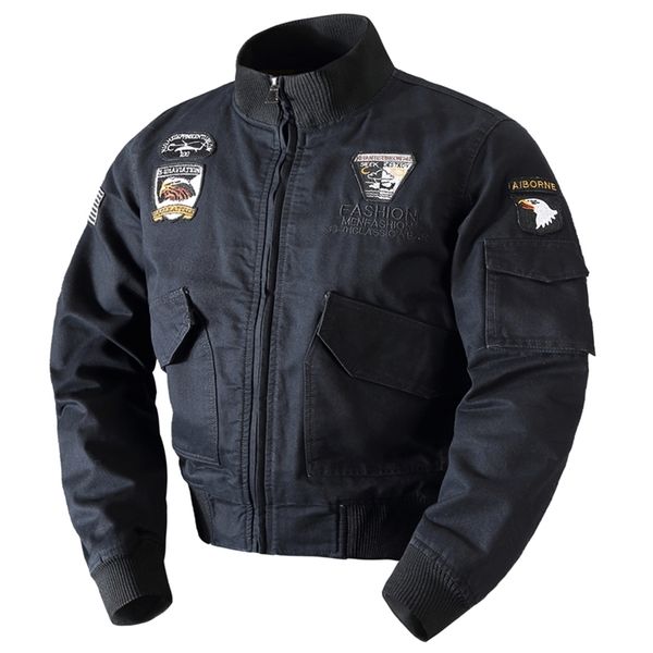 

autumn men's bomber jackets casual male outwear windbreaker stand collar jacket mens winter baseball slim coats tactical outwear 201218, Black;brown