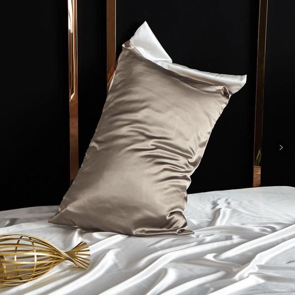 

pillow case silk pillowcase towel ice latex core cover single one satin