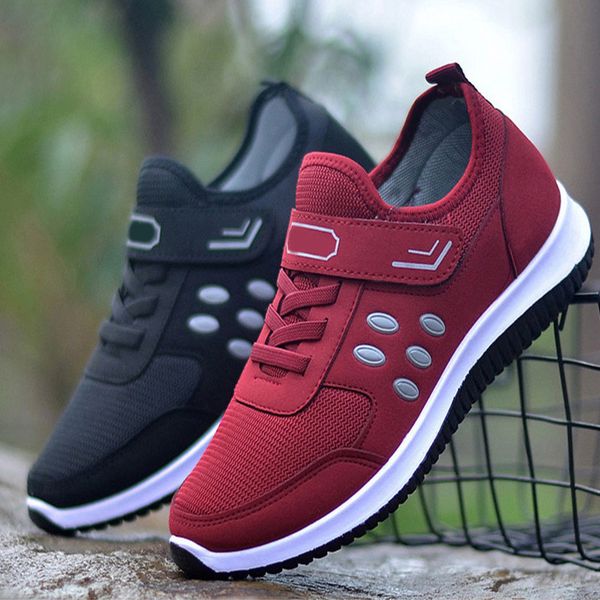 

woman autumn mesh vulcanize shoes women sneakers hook & loop slip on flat female solid fashion platform ladies shoes new 201201, Black