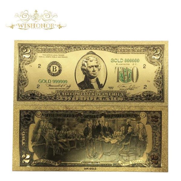 

1pcs lot colorful 2020 year usa trump banknotes 100 dollar bills banknote in 24k gold plated paper money for gifts wmtsan rimmer