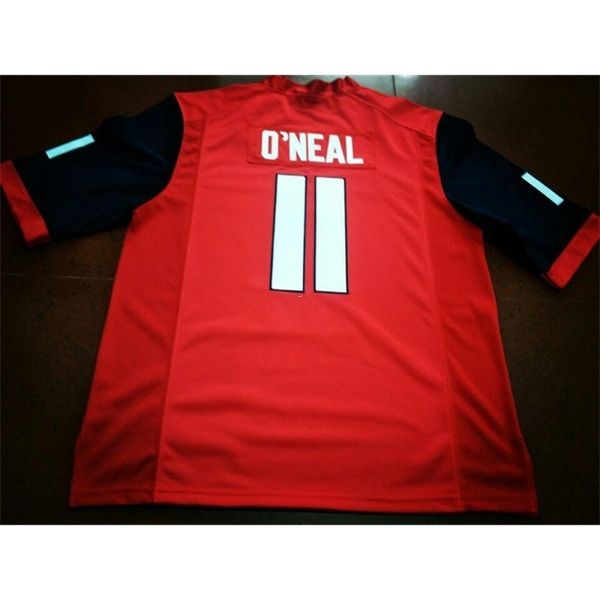 

3740 fresno state bulldogs dejonte oneal #11 real full embroidery college jersey size s-4xl or custom any name or number jersey, Black