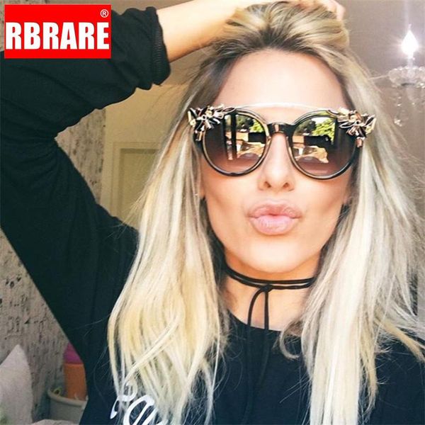 

sunglasses rbrare fashion cat eye women diamonds decorative rhinestone brand designer glasses lunette de soleil femme, White;black