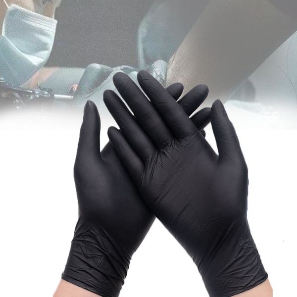 

anti waterproof gloves 100pcs slip mechanic disposable nitrile latex tattoo