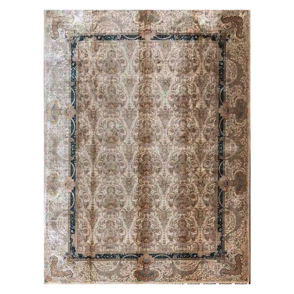 

8.2'x11.48' big carpet hand made floral design floor mat kids room area rug living room silk rugs