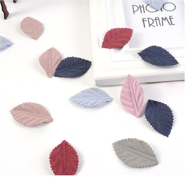 

50pcs/lot new autumn color leaves artificial flower diy handmade wreath scrapbook wedding home decoration gift fak bbyxaf