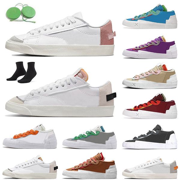 

2022 blazer low womens mens shoes black white sail pink oxford trainers sneakers designer neptune blue iron grey purple dusk alpha orange le, White;red