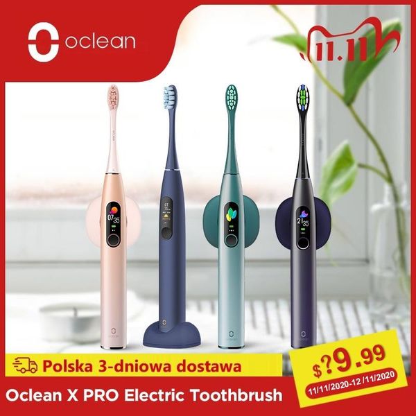 

global version oclean x pro smart sonic toothbrush electric toothbrushs oral care blind-zone detection antibacterial brush head