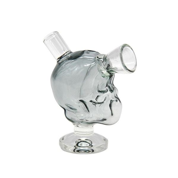 Mini teschio bong in vetro mini narghilè Bubbler Accessori per fumatori Ciotola per acqua piccola