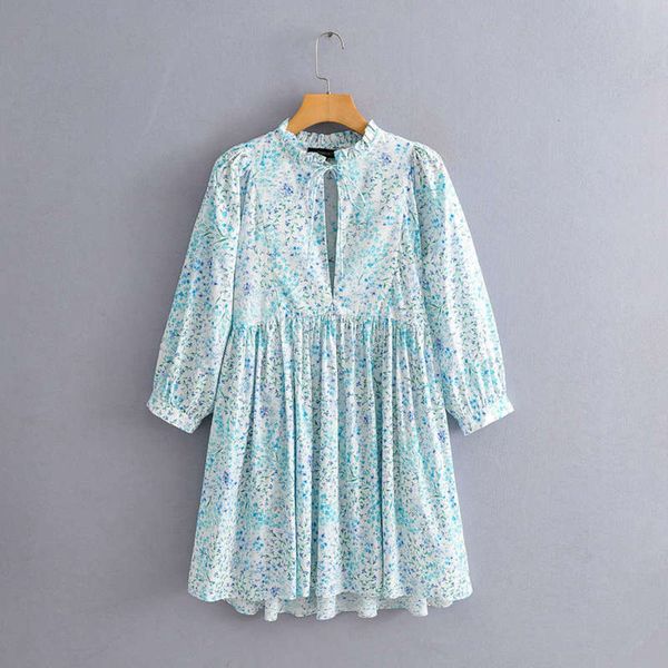 

loose style 2020 spring new and women's thin, versatile printed poplin dress 04786054400, Black;gray