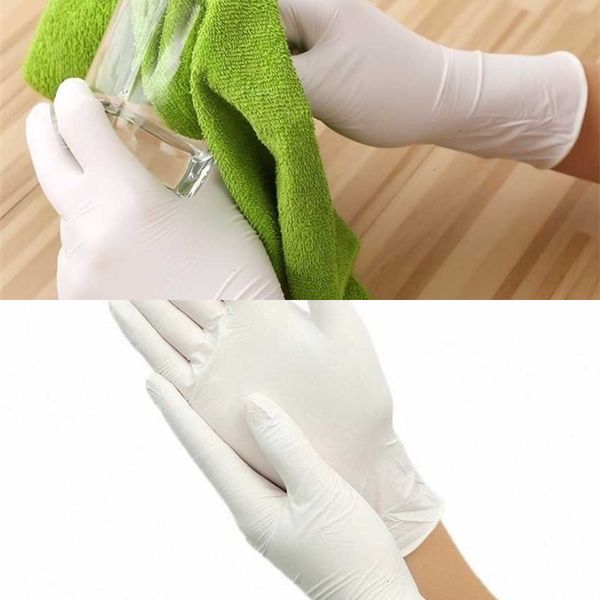 

factoryrqeklatex factory8fivwhite rubber 100pcs non-slip laboratory protective disposable gloves selling household cl