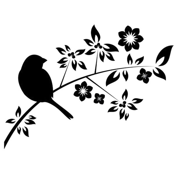 

16*11.6cm fashion personality creativity bird on tree branch fashion vinyl car stickers decal accessories