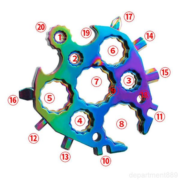 

a-20 in 1 tool bottle opener kaisou turtle shape snow spanner keyring survive outdoor openers snowflake multi spanne hex wrench owc2801