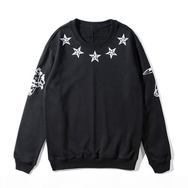 

fashion mens hoodie men women clothes mens sweatshirt mens round neck long sleeve pullover, Black