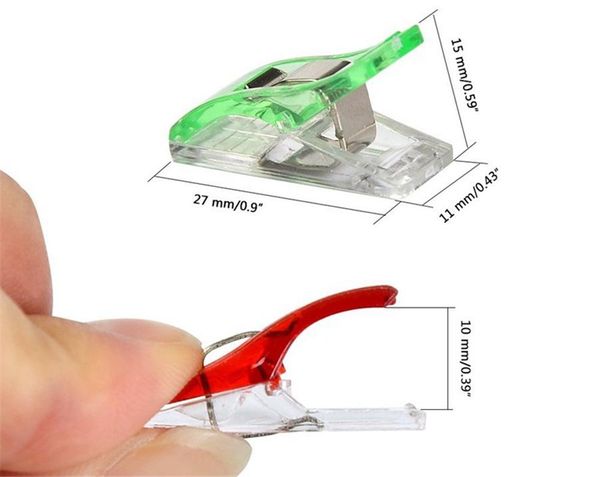 Patchwork fai-da-te Lavoro Custodia per piedi Clip in plastica multicolore Orlatura Strumenti per cucire Accessori per cucire Artigianato Clip per cucire XB1