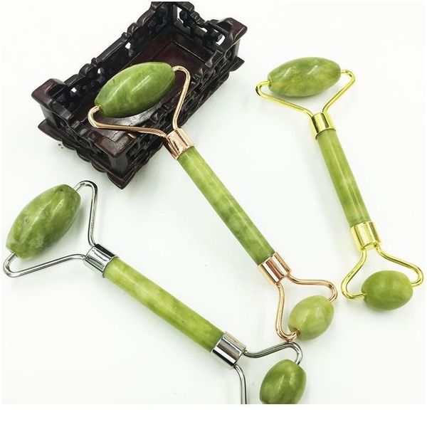 

1pc natural jade roller slimming face massager facial slim massage rollers beauty lifting double head health care to jllkns