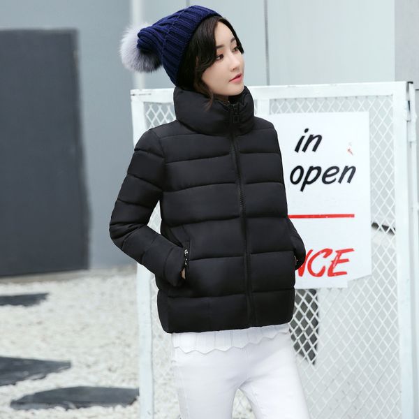 

2021 newcollar winter autumn basic jackets women's jacket cotton padded oversized woman coat jb65, Black;brown