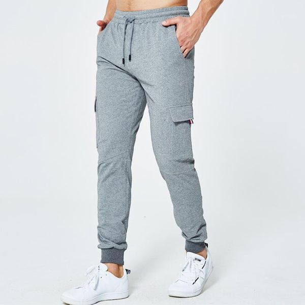 

wholesale sweatpants men multi-pockets cargo pants men's loose plus size bib overall pants sports jogger pencil1, Black