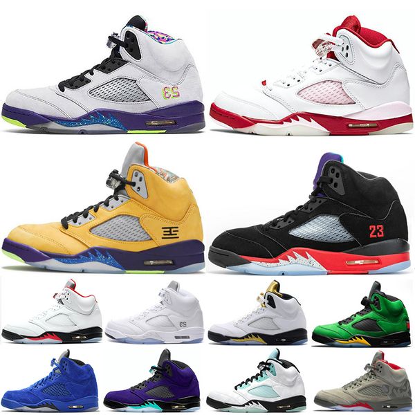 

men 5 5s basketball shoes alternate bel trophy room 3 space jam alternate grape pink foam sneakers trainers size 40-47