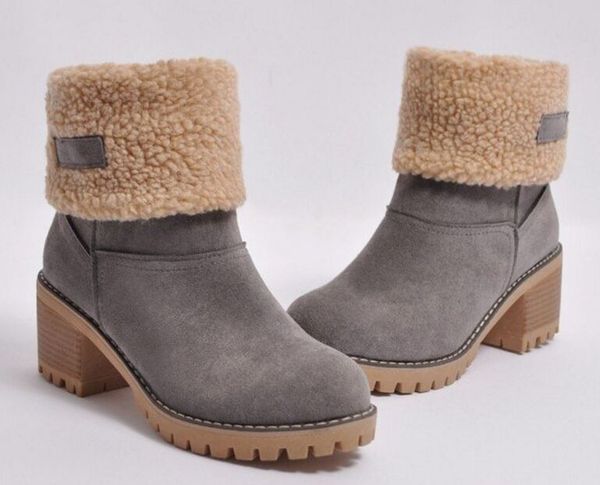 

woman's leather shoes lace up ribbon belt buckle ankle boots factory direct female rough heel round head autumn winter martin boots 35, Black