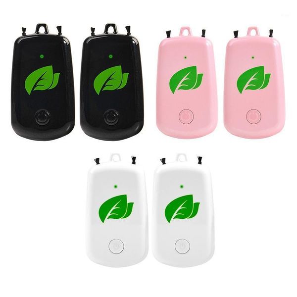 

2 pcs hanging neck air purifier, wearable portable car oxygen bar usb rechargeable negative ion air purifier1