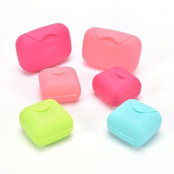 

bath accessory set candy color plastic travel lock seal soap box creative portable toilet boxes with lid holder sealing.creative household1