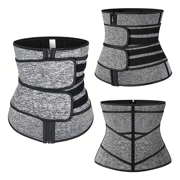 

women's waist training corset belt belt neoprene sports zipper binders shapers modeling fajas corset used for waist, Black;white