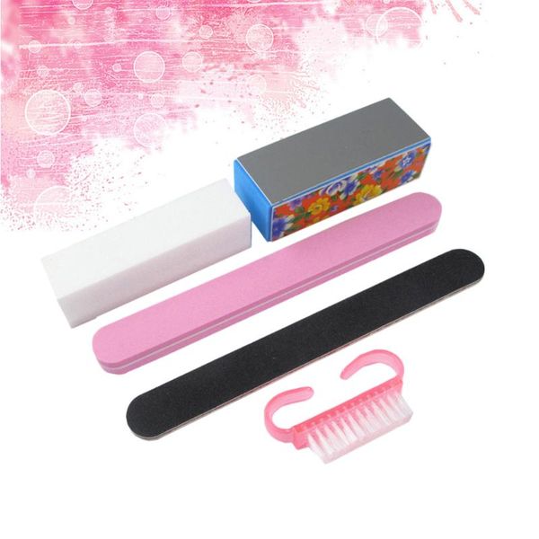 

5pcs nail files nail manicure kit brush durable buffing grit sand trimming accessories polish tools