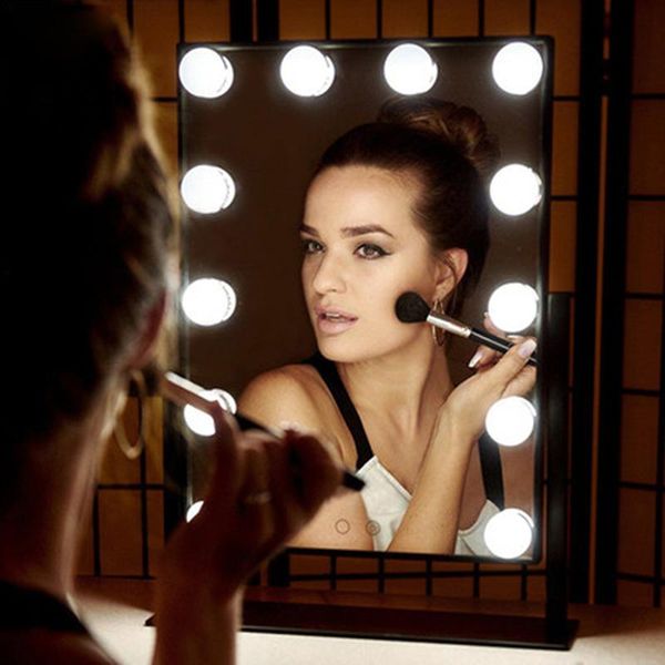 

wall lamp led vanity backlit mirror light bulbs whit make up for hollywood dressing table toliet bathroom cosmetology cosmetic