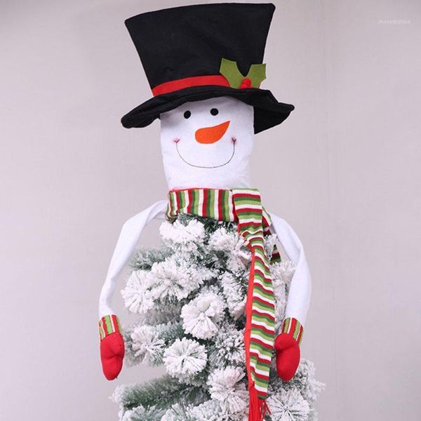 

christmas snowman at the of the tree christmas tree star snowman decorations 111
