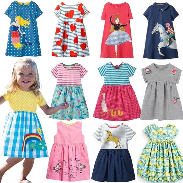 

vidmid new girls dresses cotton brand summer baby girls dress princess dress kids girls clothes children's short sleeve clothing lj2008, Red;yellow