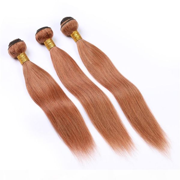 

pure 30 malaysian virgin hair extensions medium auburn human hair weave bundles straight human hair wefts auburn 3 bundle deals mixed length, Black