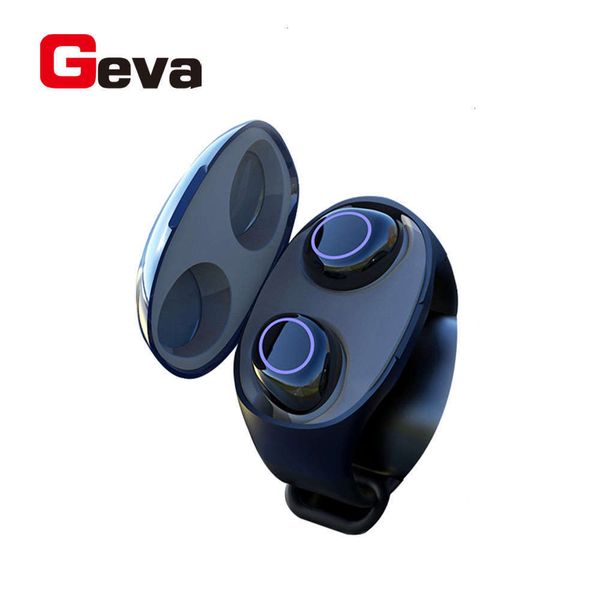 

hm50 smart bracelet bluetooth 5.0tws wirels headset sports watch storage chargi