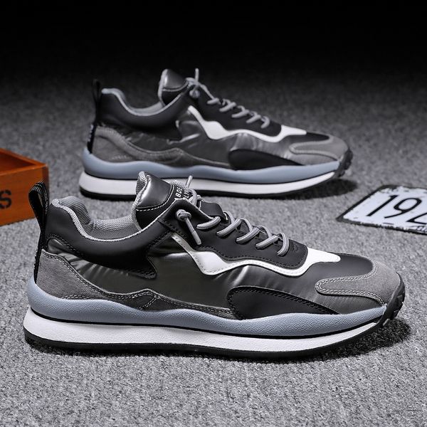 

2020 new winter men's trend versatile leisure sports ins dada cotton plush warm forrest gump shoes, Black