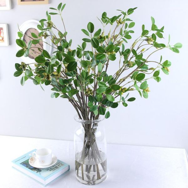 

decorative flowers & wreaths green artificial leaves wedding scene decoration shop window home garden party flower arrangement with 76cm1
