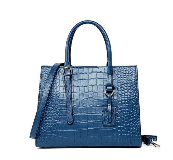 

handbag quality q02 real shoulder bags tote bag alligator crocodile satchel new fashion purse cowhide leather women mknvp, Red;black