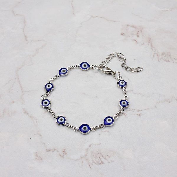 

fashion evil eye beads bracelets for women girls adjustable gold silver color chain lucky eye bracelets trendy jewelry gift1, Golden;silver