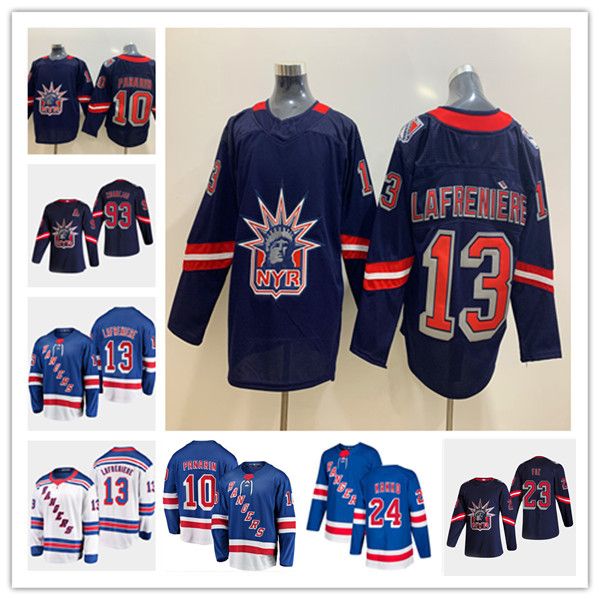 

alexis lafreniere reverse retro 2021 new york rangers jersey artemi panarin kaapo kakko mika zibanejad chris kreider adam fox gretzky messie, Black;red