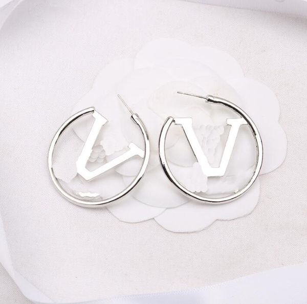 

wholesale fashion womens geometric peach heart stud earrings luxury brand designer crystal rhinestone earring high-end gold plated silver pl, Golden;silver