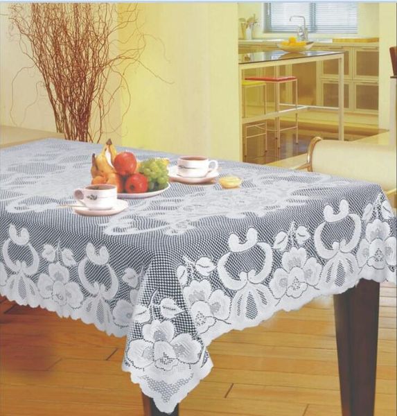 

новое поступление 150230см 7 стилей белый элегантный полиэстер жаккардовый кружевной скатерть ручной работы столовая ткань обложка украшения