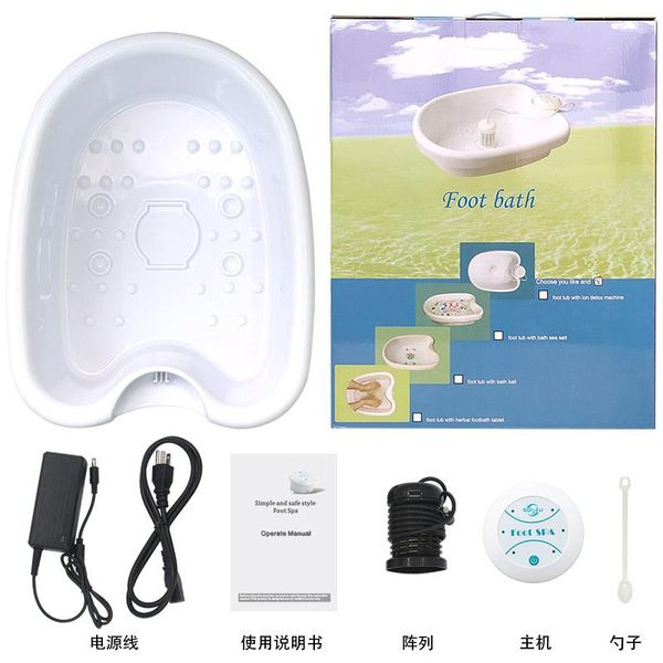 

electric hydrogen detxo foot bath massage machine heath care therapy foot tub equipment black arrany anti-fatigue h2 molecula