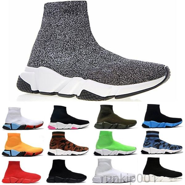 

designer speed trainer fashion men women socks boots black white blue red glitter flat mens trainers sneakers runner casual shoes 3ec8